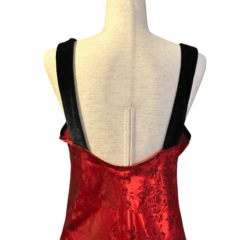 Sostanza Satin Jacquard Slip L 90s Grunge Romantic Goth Boudoir Pinup Lingerie - Picture 6 of 9